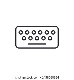 Keyboard Outline Icon Vector Illustration Eps