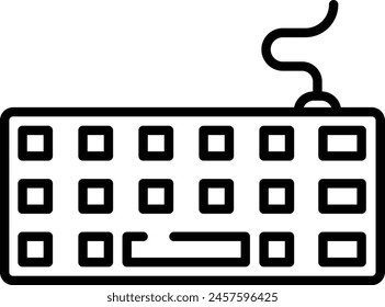 Keyboard outline icon vector illustration