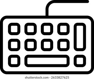 Keyboard Outline Style Icon Design