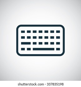 keyboard outline, thin, flat, digital icon for web and mobile