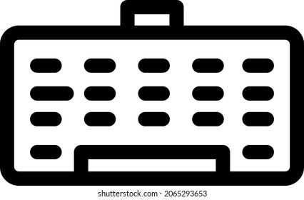 Keyboard Outline Vector Icon Design
