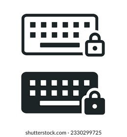 Keyboard padlock icon. Illustration vector