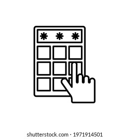 Keyboard Password icon vector illustration
