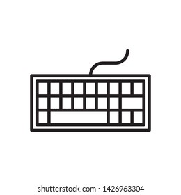 keyboard pc icon, logo design template