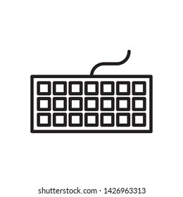keyboard pc icon, logo design template