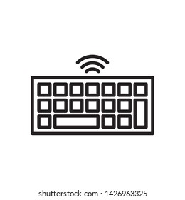 keyboard pc icon, logo design template