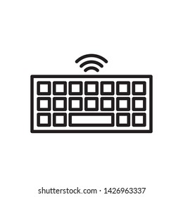 keyboard pc icon, logo design template