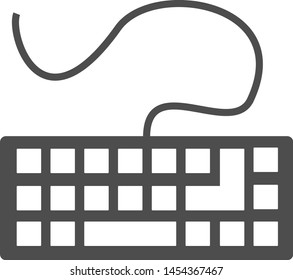 Keyboard of the personal computer. Vector icon.