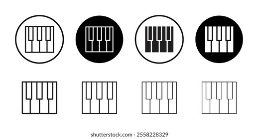 Keyboard piano icon Flat line illustration