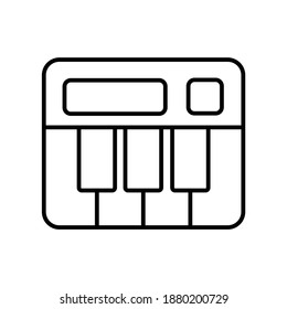 Keyboard Piano Instrument keys line icon