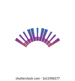 Keyboard piano vector Musical instrument illustration design template