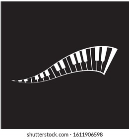 Keyboard piano vector Musical instrument illustration design template
