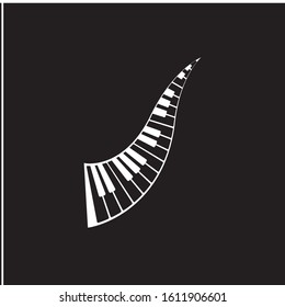 Keyboard piano vector Musical instrument illustration design template