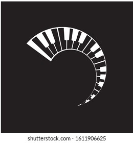 Keyboard piano vector Musical instrument illustration design template