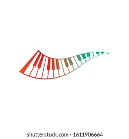 Keyboard piano vector Musical instrument illustration design template