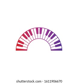Keyboard piano vector Musical instrument illustration design template