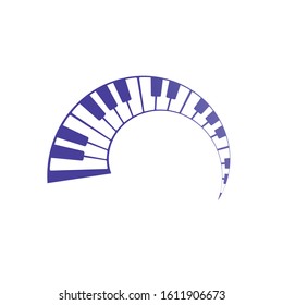 Keyboard piano vector Musical instrument illustration design template