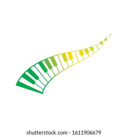 Keyboard piano vector Musical instrument illustration design template