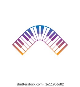 Keyboard piano vector Musical instrument illustration design template