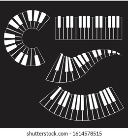 Keyboard piano vector Musical instrument illustration design 