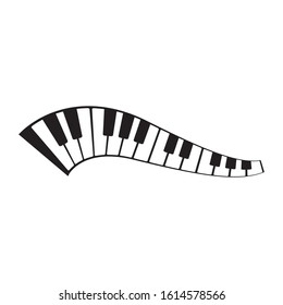 Keyboard piano vector Musical instrument illustration design 