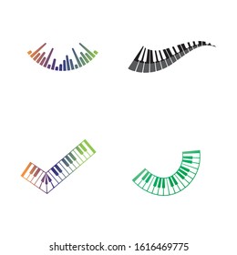 Keyboard piano vector Musical instrument illustration design 