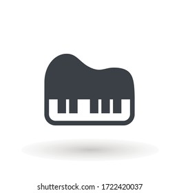 Keyboard piano vector Musical instrument illustration design Music and pianist, musician, synthesizer symbol. Flat Vector illustration. Button Set