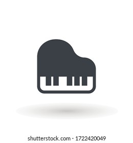 Keyboard piano vector Musical instrument illustration design Music and pianist, musician, synthesizer symbol. Flat Vector illustration. Button Set
