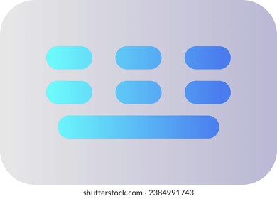 Keyboard pixel perfect flat gradient two-color ui icon. Type message. Online communication. Messenger. Simple filled pictogram. GUI, UX design for mobile application. Vector isolated RGB illustration