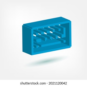 keyboard pixel symbol sign vector logo isolated 3d