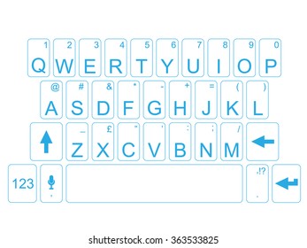 KEYBOARD QWERTY BLUE