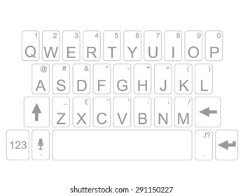 KEYBOARD QWERTY GREY