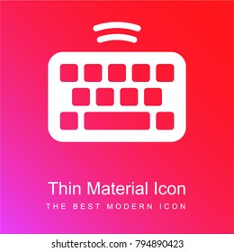 Keyboard red and pink gradient material white icon minimal design