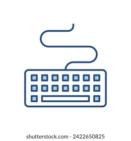 Icono vector relacionado con el teclado. Aislado sobre fondo blanco. Ilustración del vector