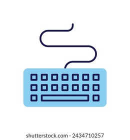 Keyboard related vector icon. Isolated on white background. Vector illustration
