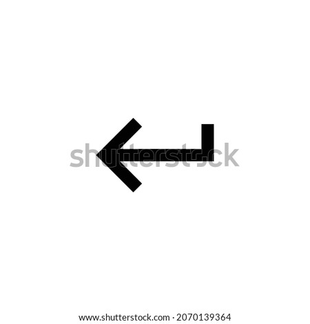 keyboard return Icon. Flat style design isolated on white background. Vector illustration