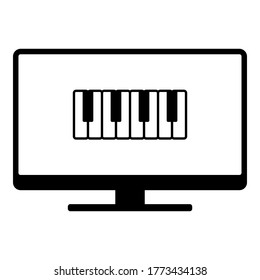 Tastatur und Bildschirm auf Weiß