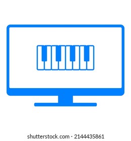 Keyboard and screen on white
