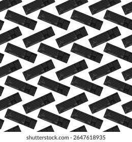 Padrão contínuo do teclado. Textura do dispositivo de computador técnico