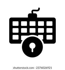Keyboard security, cyber security concept. Personal data protection