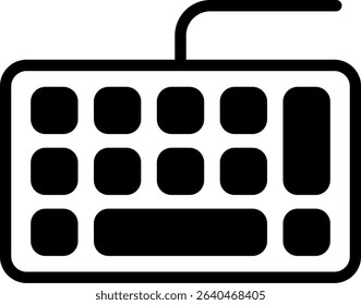 Keyboard Semi Solid Icon Design