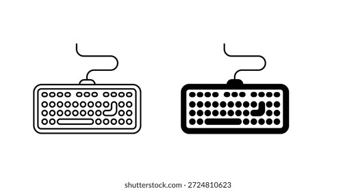 Tastaturset, Symbol auf weißem Hintergrund, Vektorgrafik