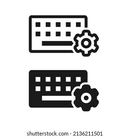 Keyboard setting options icon. Vector illustration