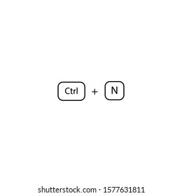 Keyboard shortcut Ctrl + N sign. opens a new document