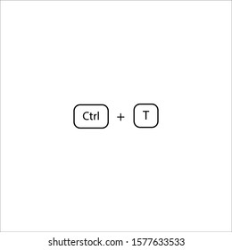 Keyboard shortcut Ctrl + T sign. most often used to open a new tab