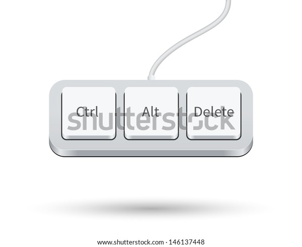 Keyboard Shortcut Isolated On White Background Stock Vector (Royalty ...