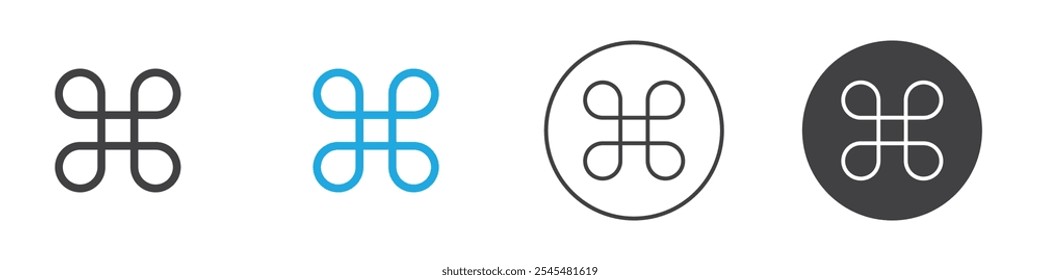keyboard shortcuts icon Simple outline vector logo