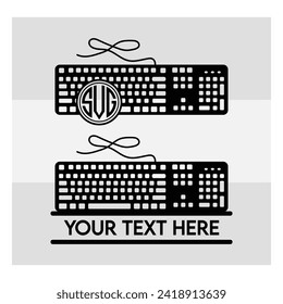 Keyboard , Keyboard Silhouette, Computer Keyboard, Key Board, Keys Pc Key board, Key Board Silhouette, Vector, Keyboard Outline, Eps, Cut file