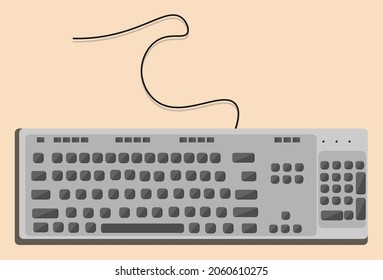 Keyboard Simple Clip Art Vector Illustration Stock Vector (royalty Free 