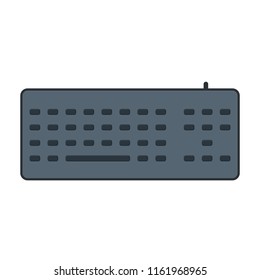 Keyboard simple icon. Clipart image isolated on white background